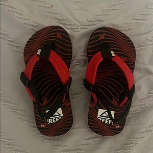 Reef Red and Black Striped Sandals